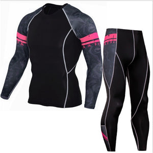 Winter Thermal Underwear Set Men's Sportswear Running Training Warm Base - florentclothing store 