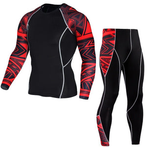 Winter Thermal Underwear Set Men's Sportswear Running Training Warm Base - florentclothing store 