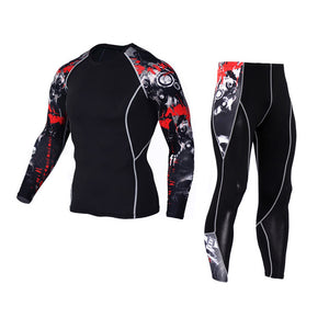 Winter Thermal Underwear Set Men's Sportswear Running Training Warm Base - florentclothing store 