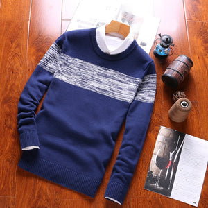 Luulla Men Autumn Spring New Casual Knitted Cotton Pattern Sweaters Pullover Men - florentclothing store 