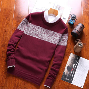 Luulla Men Autumn Spring New Casual Knitted Cotton Pattern Sweaters Pullover Men - florentclothing store 