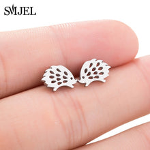 Load image into Gallery viewer, SMJEL Stainless Steel Mickey Stud Earrings for Women Girls Minimalist Fox Cat - florentclothing store 
