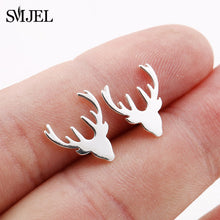 Load image into Gallery viewer, SMJEL Stainless Steel Mickey Stud Earrings for Women Girls Minimalist Fox Cat - florentclothing store 
