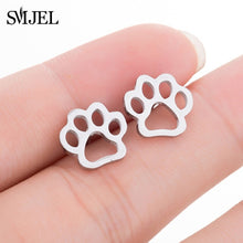 Load image into Gallery viewer, SMJEL Stainless Steel Mickey Stud Earrings for Women Girls Minimalist Fox Cat - florentclothing store 
