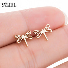 Load image into Gallery viewer, SMJEL Stainless Steel Mickey Stud Earrings for Women Girls Minimalist Fox Cat - florentclothing store 
