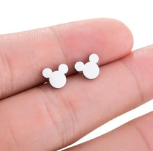 Load image into Gallery viewer, SMJEL Stainless Steel Mickey Stud Earrings for Women Girls Minimalist Fox Cat - florentclothing store 
