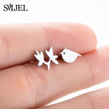 Load image into Gallery viewer, SMJEL Stainless Steel Mickey Stud Earrings for Women Girls Minimalist Fox Cat - florentclothing store 
