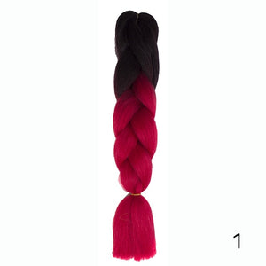 Synthetic hair Braids Kanekalon Ombre Braiding Hair Extension Box Braid Hair - florentclothing store 