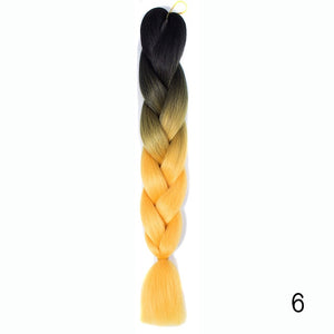 Synthetic hair Braids Kanekalon Ombre Braiding Hair Extension Box Braid Hair - florentclothing store 