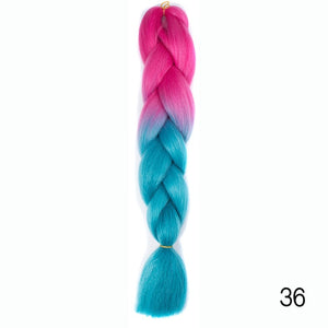 Synthetic hair Braids Kanekalon Ombre Braiding Hair Extension Box Braid Hair - florentclothing store 