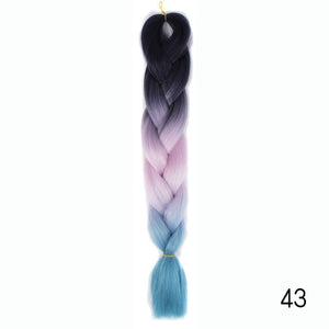 Synthetic hair Braids Kanekalon Ombre Braiding Hair Extension Box Braid Hair - florentclothing store 