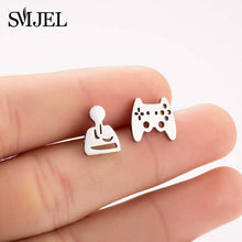 Load image into Gallery viewer, SMJEL Multiple Stainless Steel Stud Earrings for Women Girls Fashion Minimalist - florentclothing store 
