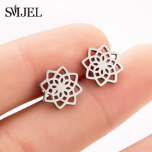 Load image into Gallery viewer, SMJEL Multiple Stainless Steel Stud Earrings for Women Girls Fashion Minimalist - florentclothing store 
