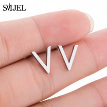 Load image into Gallery viewer, SMJEL Multiple Stainless Steel Stud Earrings for Women Girls Fashion Minimalist - florentclothing store 
