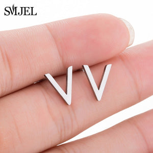 SMJEL Multiple Stainless Steel Stud Earrings for Women Girls Fashion Minimalist - florentclothing store 