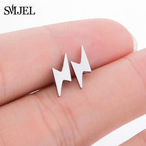 SMJEL Multiple Stainless Steel Stud Earrings for Women Girls Fashion Minimalist - florentclothing store 