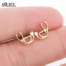 Load image into Gallery viewer, SMJEL Multiple Stainless Steel Stud Earrings for Women Girls Fashion Minimalist - florentclothing store 
