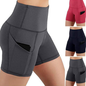 Gym Jogging Running Shorts Yoga Shorts Women High Waist Lifting Push Up T - florentclothing store 