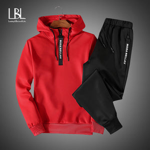 Sportswear Suit Autumn New Hoodies Sweatshirts Sporting Sets Men's Tracksuits Two Piece - FlorentClothingStore 