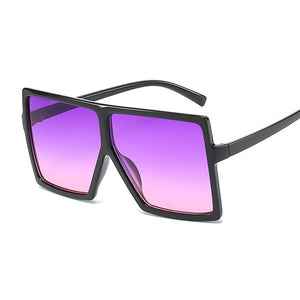 Oversized Shades Sunglasses Women Black Fashion Square Big Frame Sun Glasses - FlorentClothingStore 