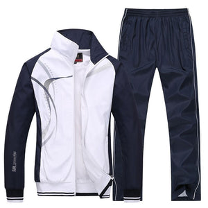 Men Sportswear New Spring Autumn Tracksuit 2 Piece Sets Sports Suit Jacket+Pant Sweatsuit - FlorentClothingStore 