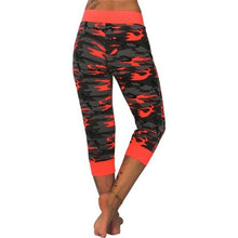 Load image into Gallery viewer, Women&#39;s High Waist Camouflage Printed Capri Leggings  Slim Yoga Sports - FlorentClothingStore 
