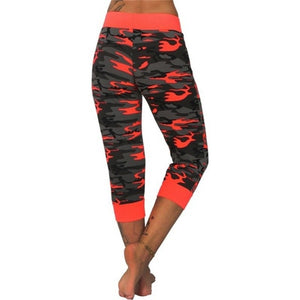 Women's High Waist Camouflage Printed Capri Leggings  Slim Yoga Sports - FlorentClothingStore 