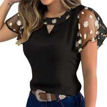 Load image into Gallery viewer, 4 Styles Sexy Women Ladies Ruffle Sleeve Tops Pullover Dot Polk Embroidery Floral Print Blouse OL Casual Chiffon - FlorentClothingStore 
