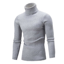 Load image into Gallery viewer, Casual Men Winter Solid Color Turtle Neck Long Sleeve Twist Knitted Slim - FlorentClothingStore 
