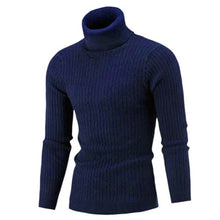 Load image into Gallery viewer, Casual Men Winter Solid Color Turtle Neck Long Sleeve Twist Knitted Slim - FlorentClothingStore 
