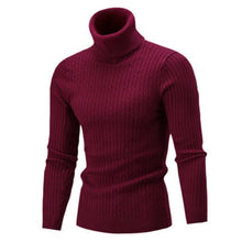 Load image into Gallery viewer, Casual Men Winter Solid Color Turtle Neck Long Sleeve Twist Knitted Slim - FlorentClothingStore 
