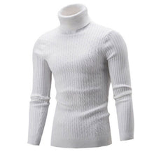 Load image into Gallery viewer, Casual Men Winter Solid Color Turtle Neck Long Sleeve Twist Knitted Slim - FlorentClothingStore 
