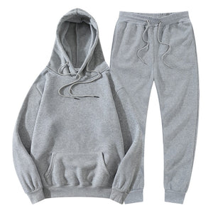 Men's Women's Tracksuit Hoodies+Pants Jogging Sweatpants Sets Winter Fleece Jogger Sports Suit Fashion 2022 - FlorentClothingStore 