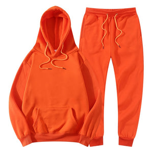 Men's Women's Tracksuit Hoodies+Pants Jogging Sweatpants Sets Winter Fleece Jogger Sports Suit Fashion 2022 - FlorentClothingStore 