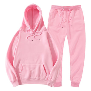 Men's Women's Tracksuit Hoodies+Pants Jogging Sweatpants Sets Winter Fleece Jogger Sports Suit Fashion 2022 - FlorentClothingStore 