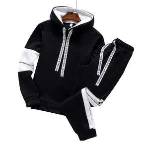 Winter Hoodie Sets Men Tracksuit Casual Hoodies Sweatshirt+Sweatpants 2 Piece Set - FlorentClothingStore 