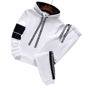 Winter Hoodie Sets Men Tracksuit Casual Hoodies Sweatshirt+Sweatpants 2 Piece Set - FlorentClothingStore 