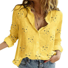 Load image into Gallery viewer, Casual Long Sleeve Birds Print  Shirts Women Oversized Cotton and Linen Blouses and Tops - FlorentClothingStore 
