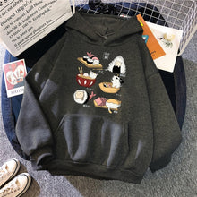 Load image into Gallery viewer, Sushi Cat&#39;s Day Harajuku Print Hoodies Womens New Loose Fleece Autumn Fleece Sweatshirt  O-Neck - FlorentClothingStore 
