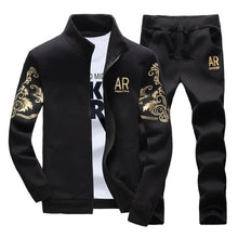 Load image into Gallery viewer, Men&#39;s Tracksuit Sportswear Sets Spring Autumn Casual  Zipper Sweatshirt + Sweatpants Brand - FlorentClothingStore 
