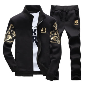 Men's Tracksuit Sportswear Sets Spring Autumn Casual  Zipper Sweatshirt + Sweatpants Brand - FlorentClothingStore 