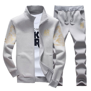 Men's Tracksuit Sportswear Sets Spring Autumn Casual  Zipper Sweatshirt + Sweatpants Brand - FlorentClothingStore 