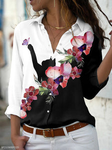 Fashion women shirt  casual long-sleeved shirt  spring and autumn new  blouses - FlorentClothingStore 