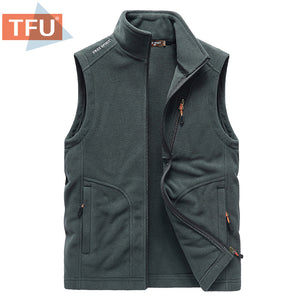 5XL Men 2022 Spring Outwear Thick Warm Fleece Sleeveless Vest Jacket WaistCoat - FlorentClothingStore 