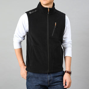 5XL Men 2022 Spring Outwear Thick Warm Fleece Sleeveless Vest Jacket WaistCoat - FlorentClothingStore 