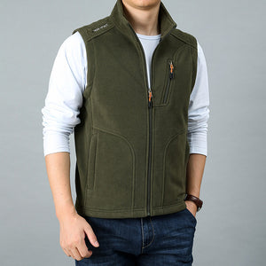 5XL Men 2022 Spring Outwear Thick Warm Fleece Sleeveless Vest Jacket WaistCoat - FlorentClothingStore 